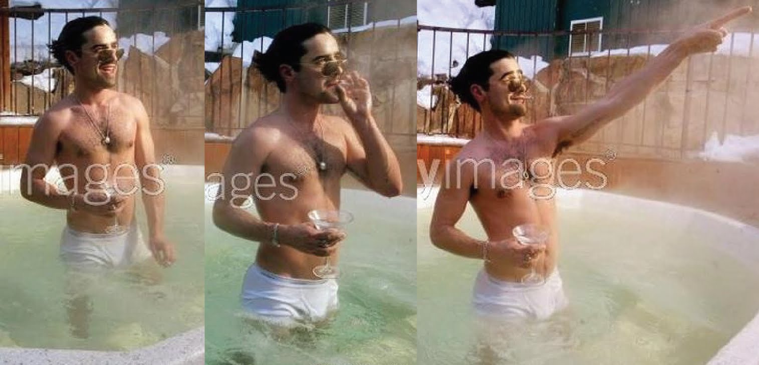 Colin Farrell in a wet t-shirt